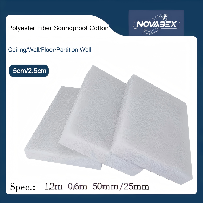 Coton d'isolation phonique en fibre de polyester &eacute;cologique